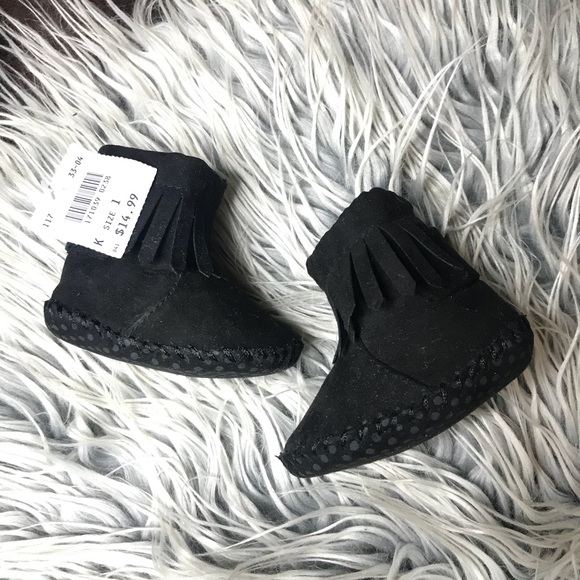 Teenie Weenie Other - ✨ 3 for $25 • Babygirl Black Moccasin Booties